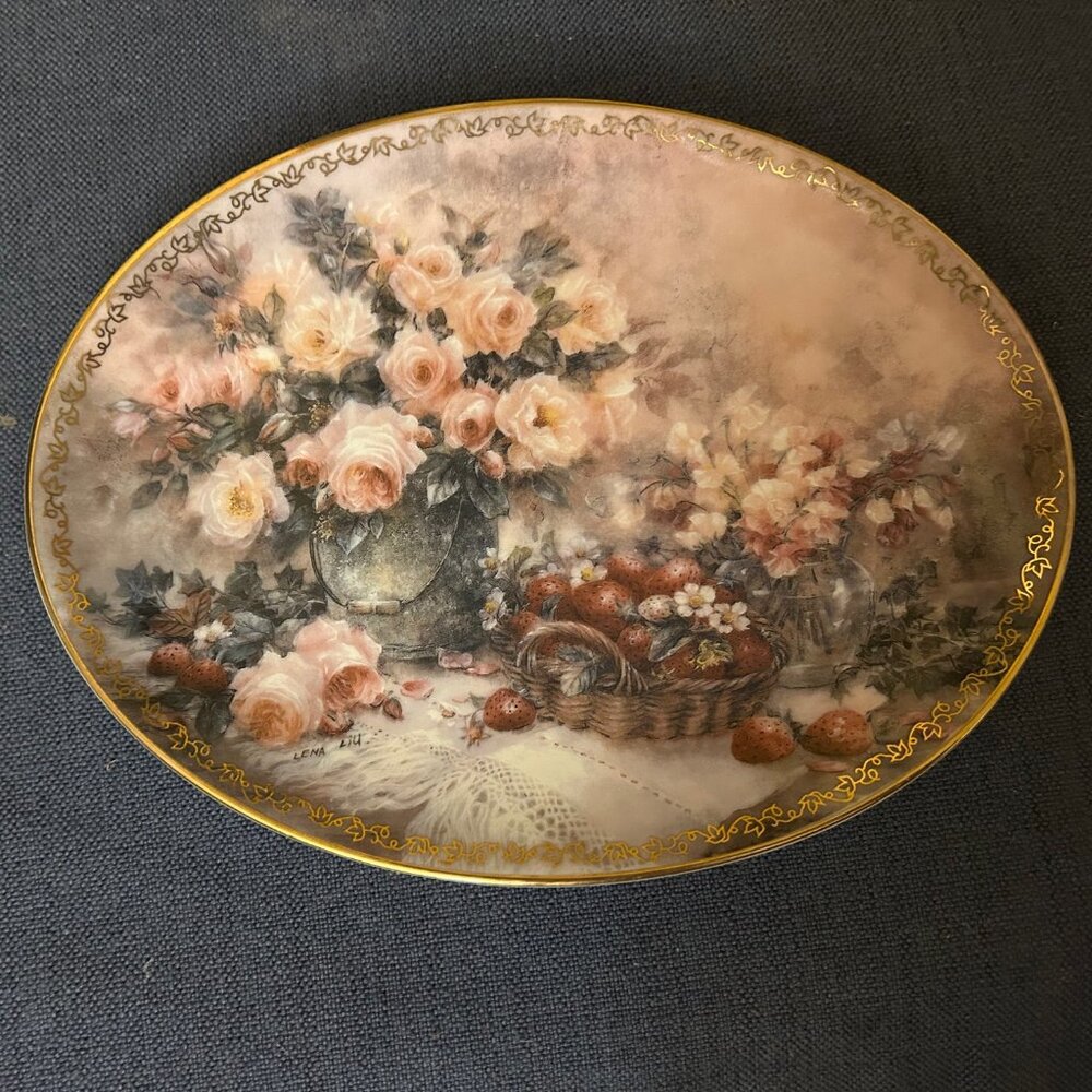 Vintage Lena Liu Garden Pleasures  Plate  Porcelain "Country Accents" limited ed - Picture 1 of 5